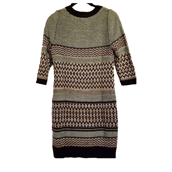 Pink Rose Small Blue Green Tan Sweater Dress - Picture 8 of 8